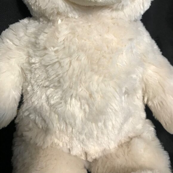 Build a Bear Workshop White Plush Bear Stuffed Animal Toy 16" Brown Nose - Picture 4 of 8